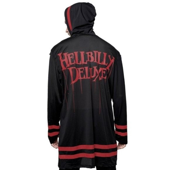 Hellbilly Hockey Jersey | Black Red Unisex - Killstar - Jersey
