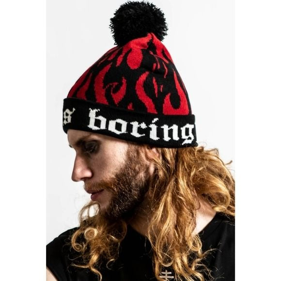 Killstar Boring Beanie | Black Super Soft Cotton - Killstar - Beanies