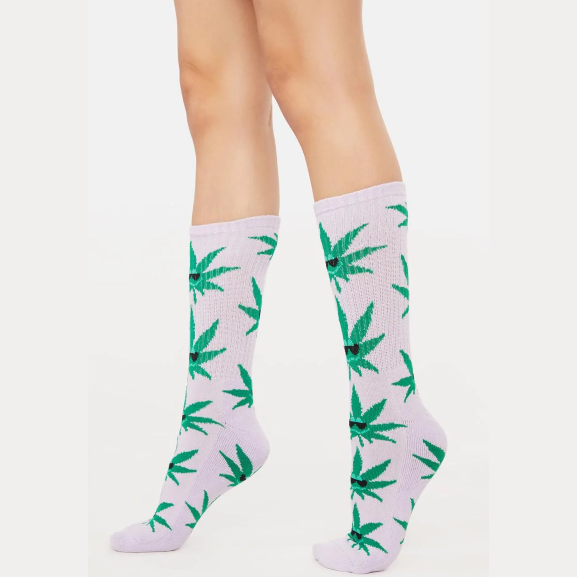 Green Buddy Vacay Socks | Time to Chill Weed Leaf Graphic Cotton - HUF - Socks