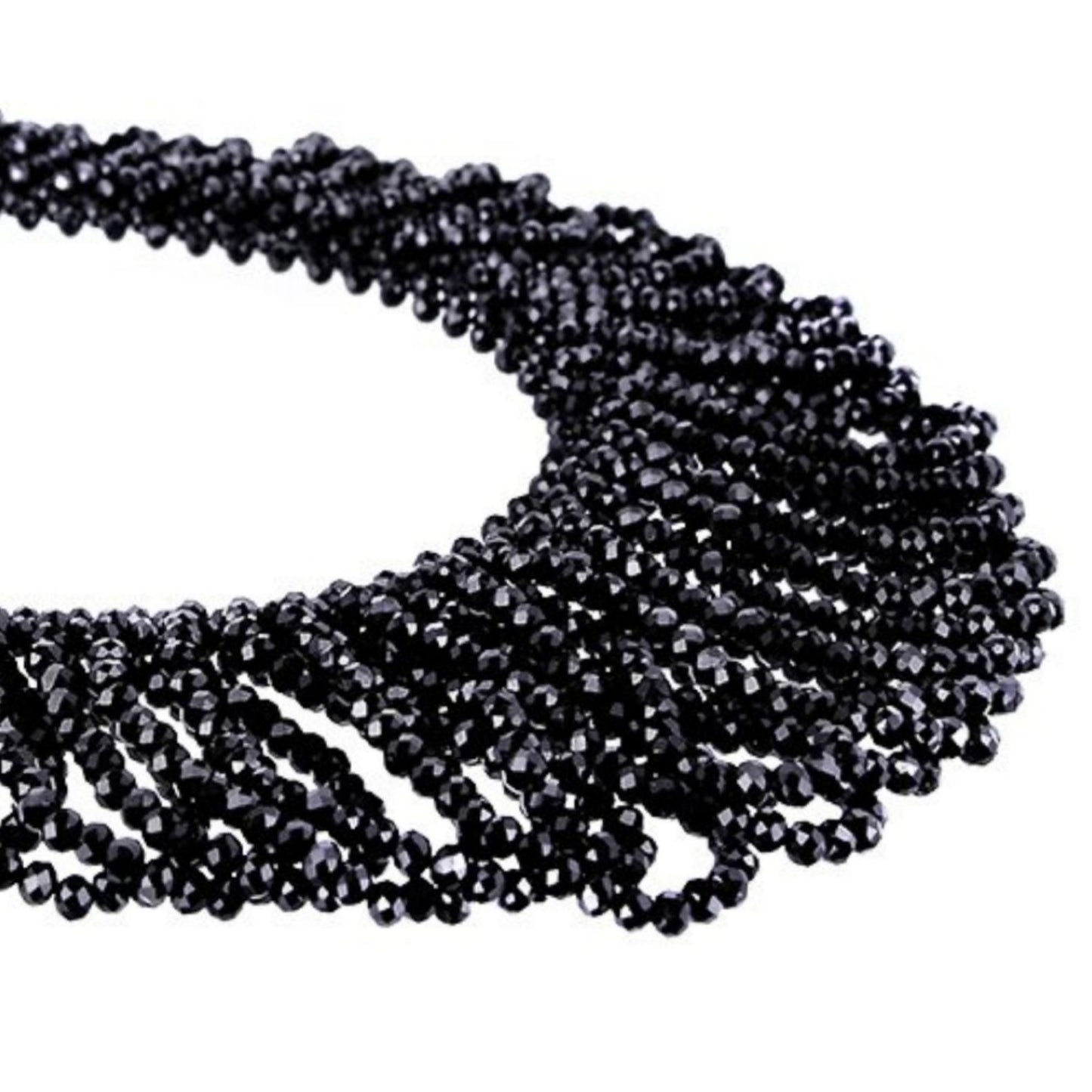 Elegant Black Big Beaded Statement Necklace