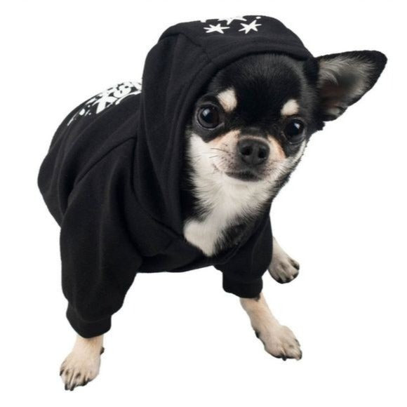 Pets Hoodie | I Hex Normal People Graphic | Black Soft Jersey Cotton - Killstar - Pet Hoodie