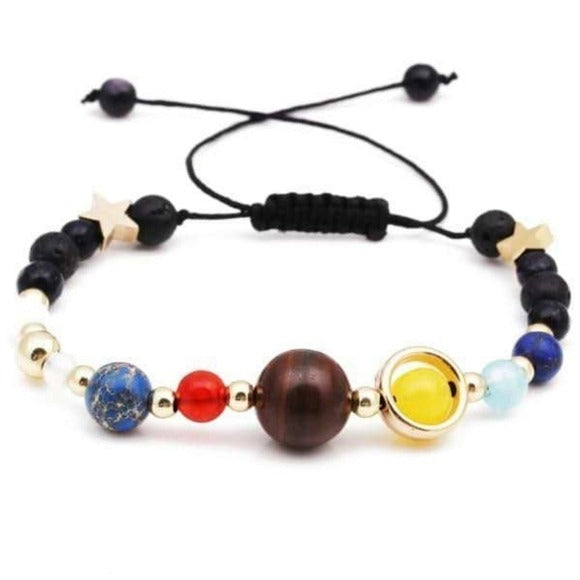 Solar System Bracelet | Adjustable Exceptional Quality Natural Crystals 8" - Mindful Souls - Bracelets