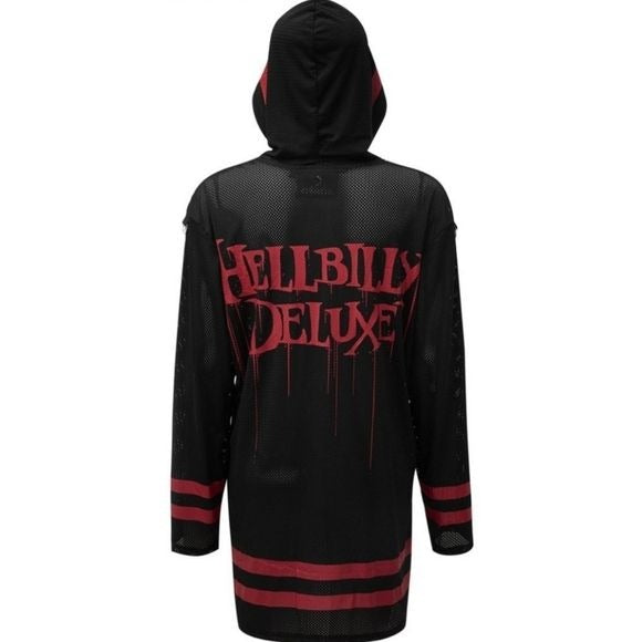 Hellbilly Hockey Jersey | Black Red Unisex - Killstar - Jersey