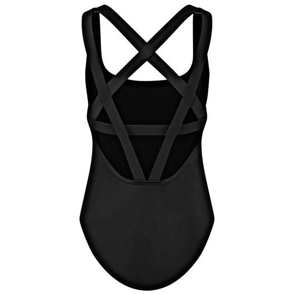 Strappy One-piece Swim Suit | Grave | Gothic Black Pentacle Strap Back Detail - Killstar - Swimwear