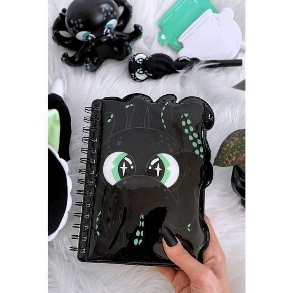 Cthulhu Gothic Journal | Black Green 3D Plastic Foam Board Lined Paper - Killstar - Journals