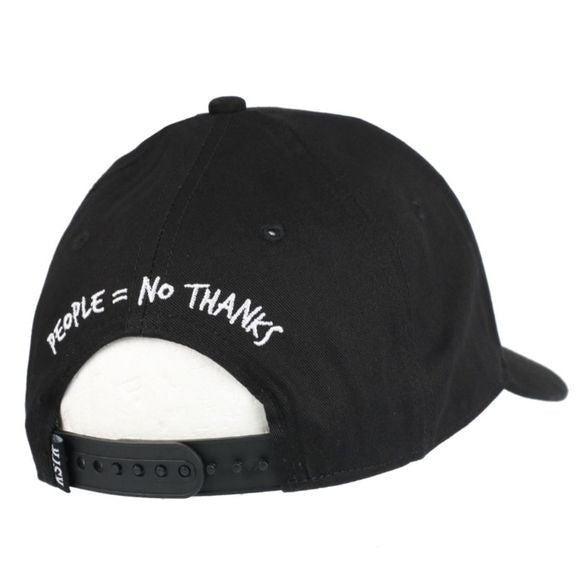 Anti People Trucker Cap | Black Embroidered In White - Killstar - Hats