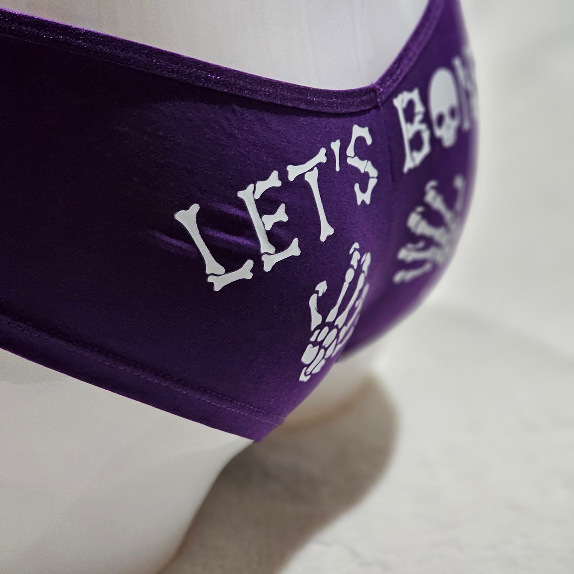 Royal Purple Panties | Let's Bone | Skelton Hands & Letter Graphics - Femfetti - Panties