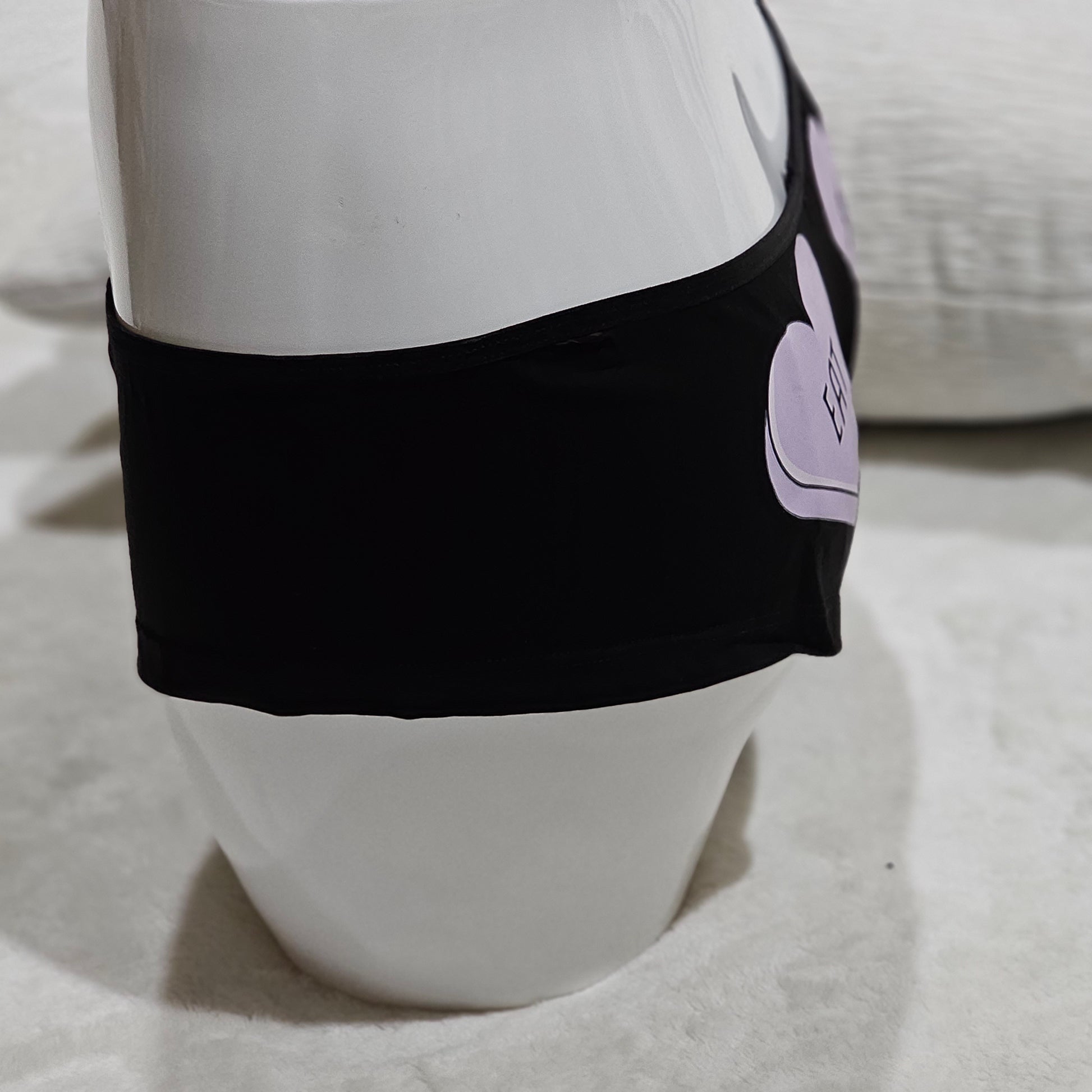 Eat Shit Boy Short Style | Black With Purple Hearts Graphic - Femfetti - Panties