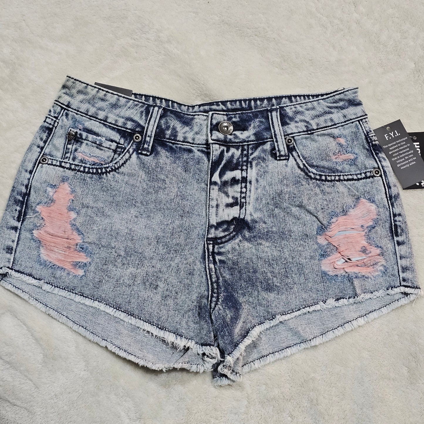 Distressed Shorts | Pink Indigo Wash - Blackheart - Shorts