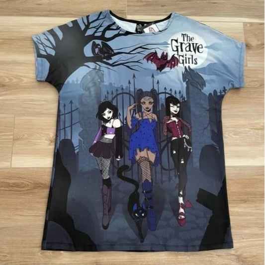 Best Witches Oversized Graphic Tee | Black Short Sleeves - The Grave Girls - Tops