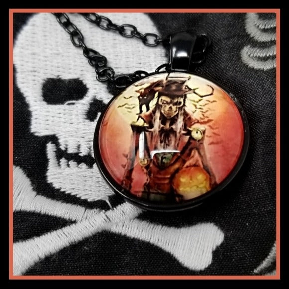 Steampunk Skeleton Horror Necklace Black - A Gothic Universe - Necklaces
