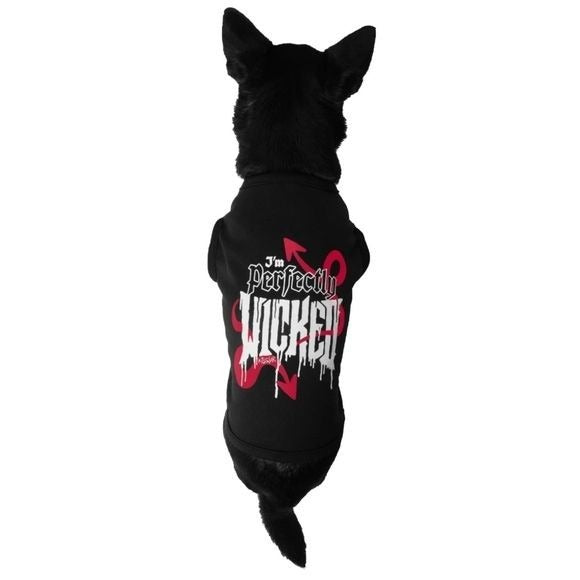 Blessed Are Our Familiars | I'm Perfectly Wicked Dog or Cat Pet Vest Black Red & White - Killstar - Pet Vests