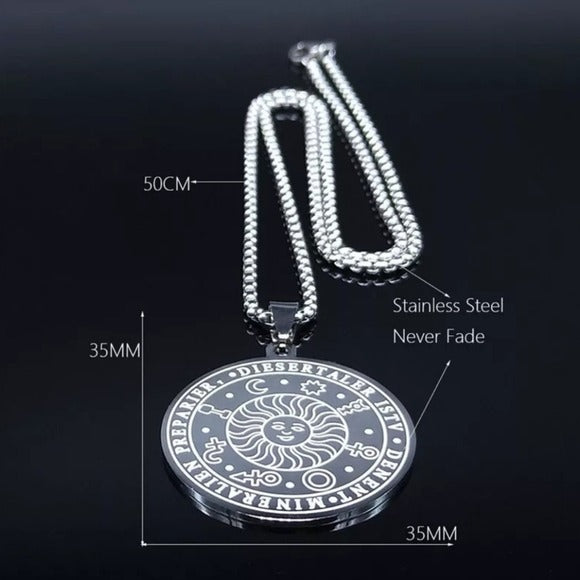 Astrology Celestial Sun | Stainless Steel Necklace - A Gothic Universe - Necklaces