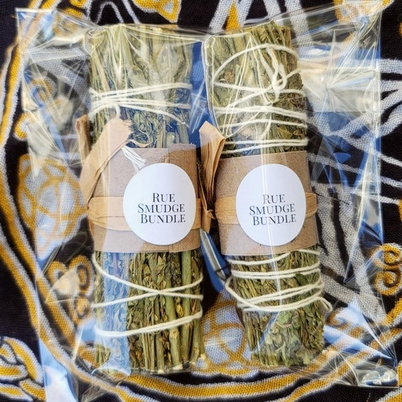 Rue & White Sage | Smudge/Cleanse Yourself & Your Home Set of Two w/Sack - A Gothic Universe - Smudging Sets