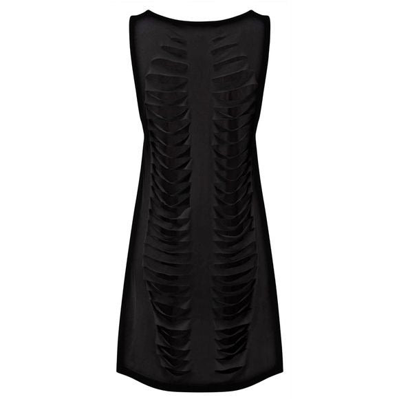 Slashed Back Dress | F*ck Monday | Vest Gothic Black Relaxed Dress - Killstar - Dresses
