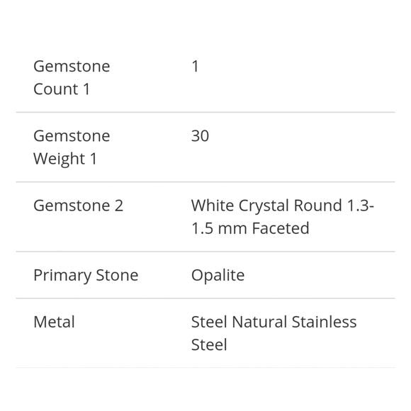 Opalite & Austrian Crystal Pendant | 30ctw Necklace 20" - A Gothic Universe - Necklaces