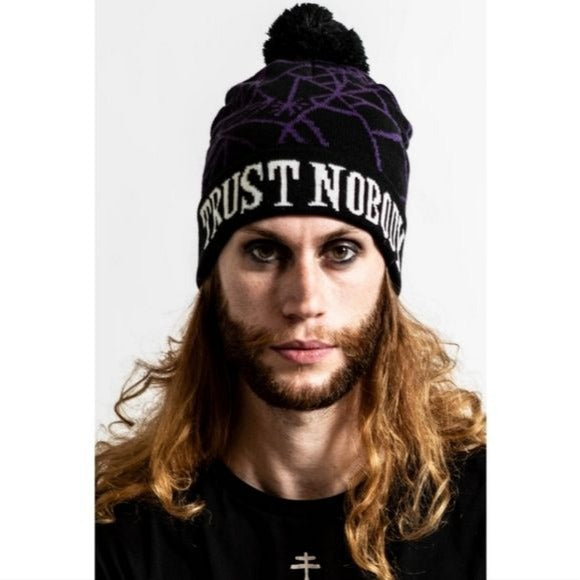 Trust Nobody | Knit Beanie Hat - Killstar - Beanies