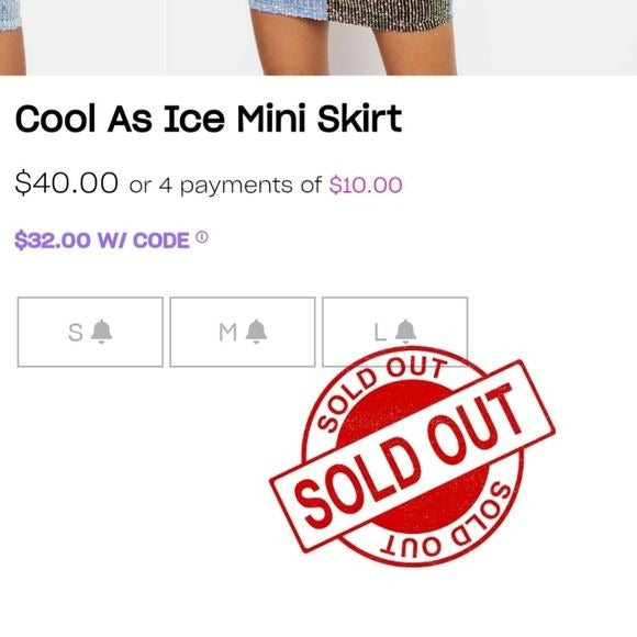 Cool As Ice Mini Skirt | Blue Colorblock Design - Blue Blush - Skirts