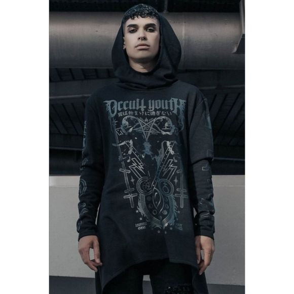 Dracult Oversized Hoodie | Black Soft Cotton - Killstar - Hoodies