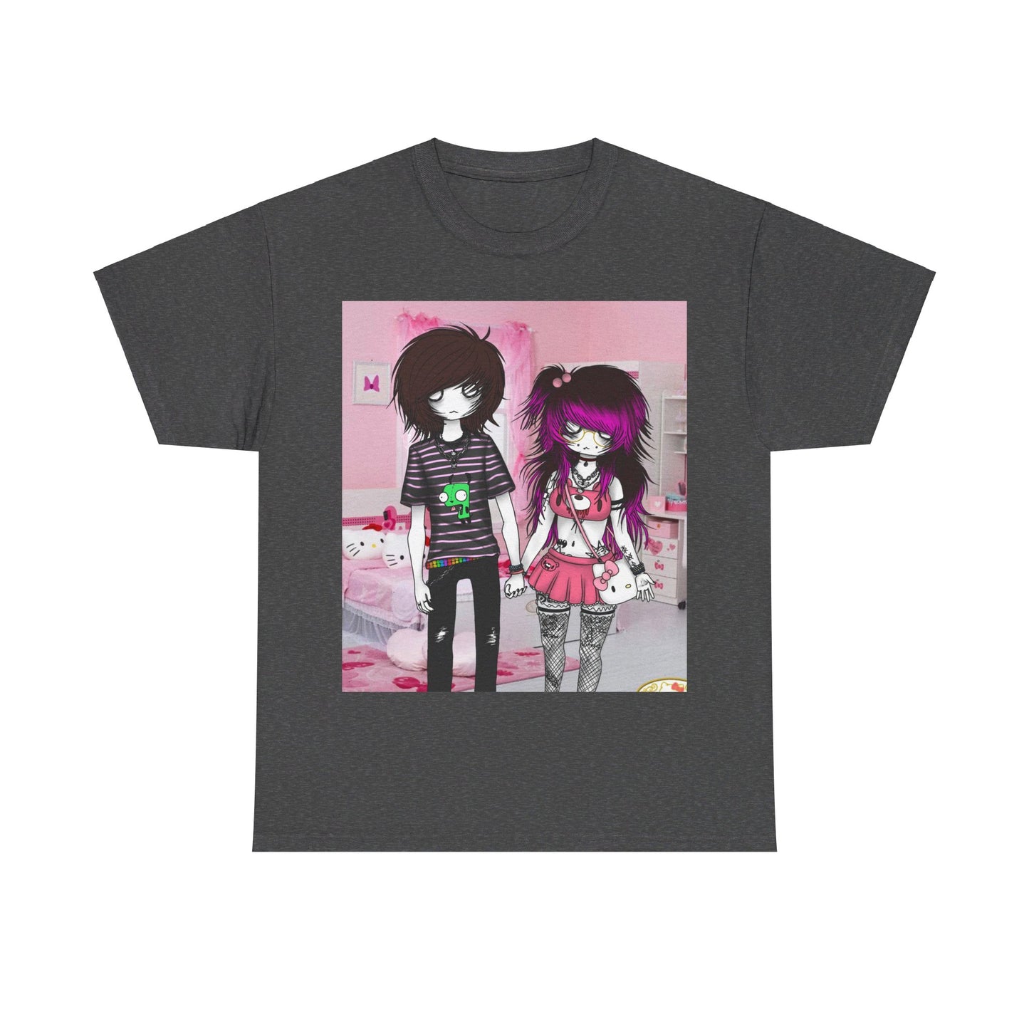 8ngelonline & 03osc Emo Couple Double Graphic T-Shirt