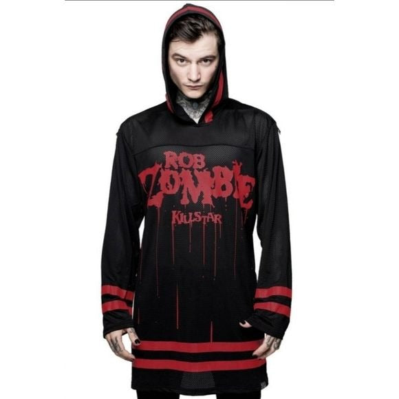 Hellbilly Hockey Jersey | Black Red Unisex - Killstar - Jersey