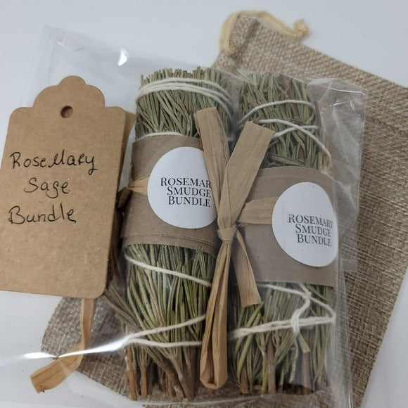 Rosemary Sage | Smudge/Cleanse Yourself & Your Home Set of Two w/Sack - A Gothic Universe - Smudging Sets