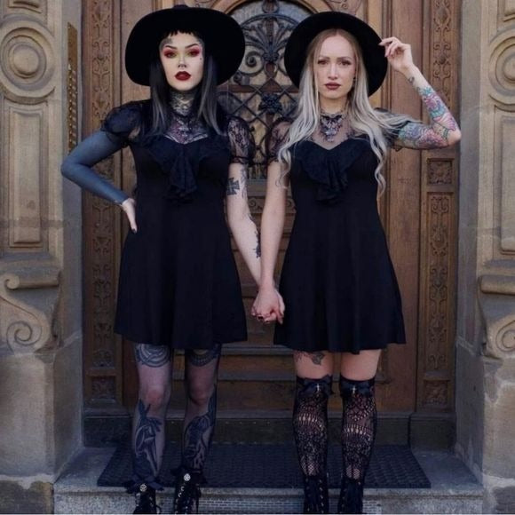 Buffy Skater Dress | Black Lace - Killstar - Dresses