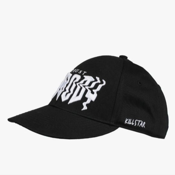 Trust Nobody Trucker Cap | Black Embroidery In White - Killstar - Hats