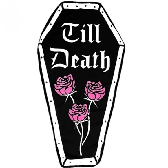 Till Death Coffin Shaped Beach Towel | Soft Microfiber - Too Fast - Beach Towels