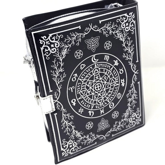 Spellbound Sinner Crossbody Bag | Black Gothic Witchy Print - Trickz Ń Treatz - Crossbody Bag