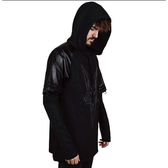 Vengeance Pullover Sweatshirt | Oversized Hood Black Soft Cotton - Killstar - Sweatshirts