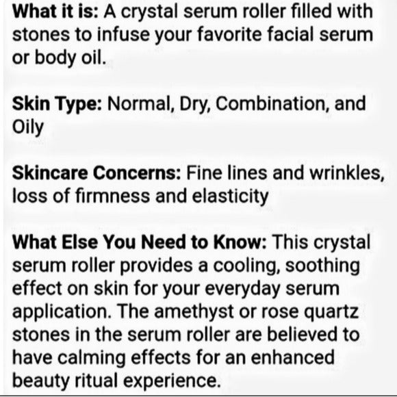 Crystal Face Serum Kit | Purple Amethyst | Infused Crystal Healing Kit - Sephora - Serum Roller