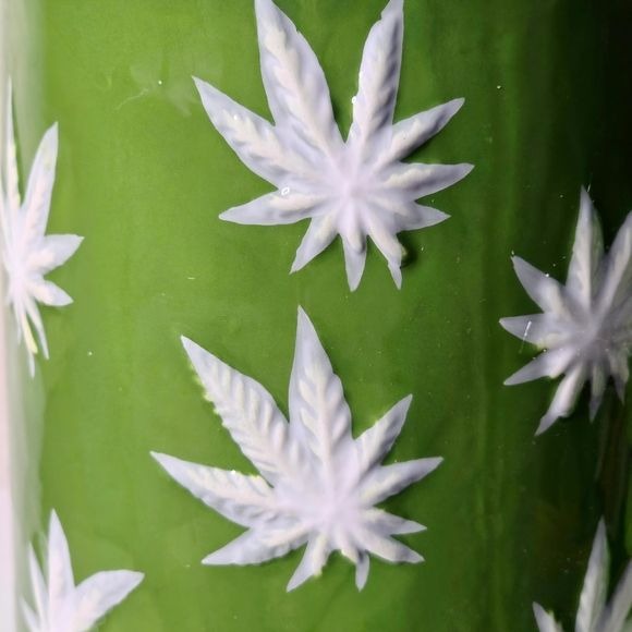 Large Coffee Mug | Porcelain 420 Green | Hand Painted Bud Leaf - A Gothic Universe - Mugs