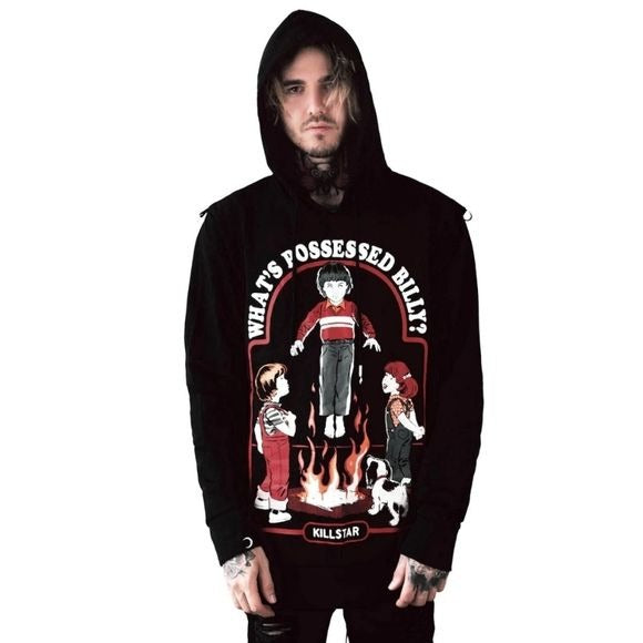 Possessed Pullover Hoodie | Black Cotton Unisex - Killstar - 