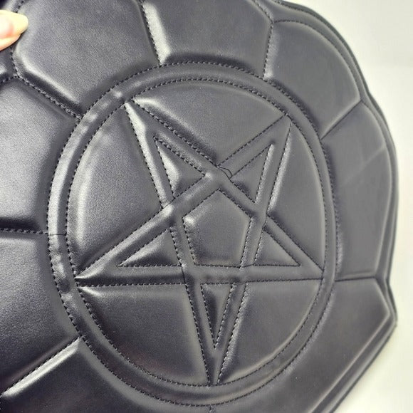 Soul Keeper Backpack | Vegan Leather Pentagram Design on Front - Lost Queen - Backpacks