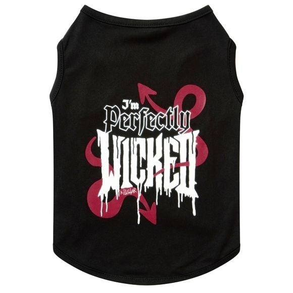 Blessed Are Our Familiars | I'm Perfectly Wicked Dog or Cat Pet Vest Black Red & White - Killstar - Pet Vests