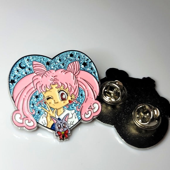 Enamel Lapel Pin | Japanese | Sailor Moon & Artemis Kawaii Anime - A Gothic Universe - Lapel Pins