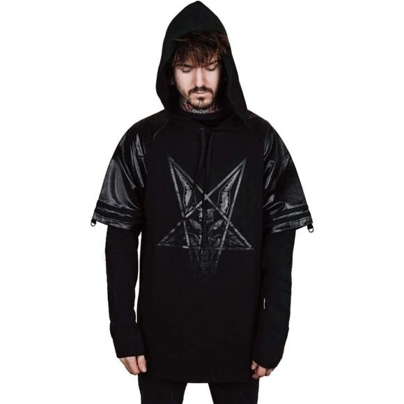 Vengeance Pullover Sweatshirt | Oversized Hood Black Soft Cotton - Killstar - Sweatshirts