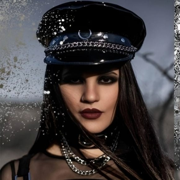 Force Field Hat | Black Vegan Gothic Punk Military Style - Killstar - Hats