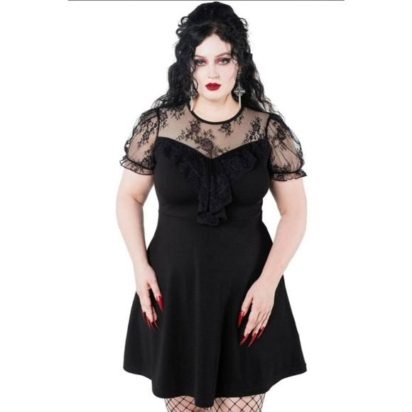 Buffy Skater Dress | Black Lace - Killstar - Dresses