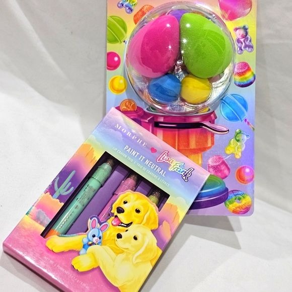 Lisa Frank Makeup Set | Beauty Sponge Set / Lip Crayon Set Limited Ed. - Lisa Frank - Makeup