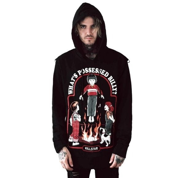 Possessed Pullover Hoodie | Black Cotton Unisex - Killstar - 