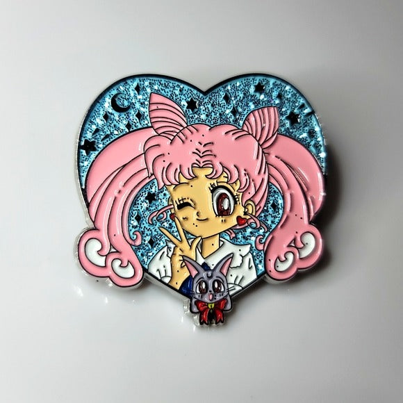 Enamel Lapel Pin | Japanese | Sailor Moon & Artemis Kawaii Anime - A Gothic Universe - Lapel Pins