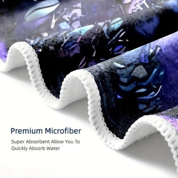 Witch Triple Moon Beach Towel | Purple Premium Micro Fiber - A Gothic Universe - Beach Towels