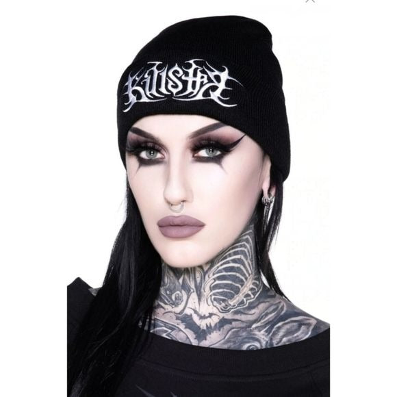 Unisex Adults Black Dusk Beanie - Killstar - Hats