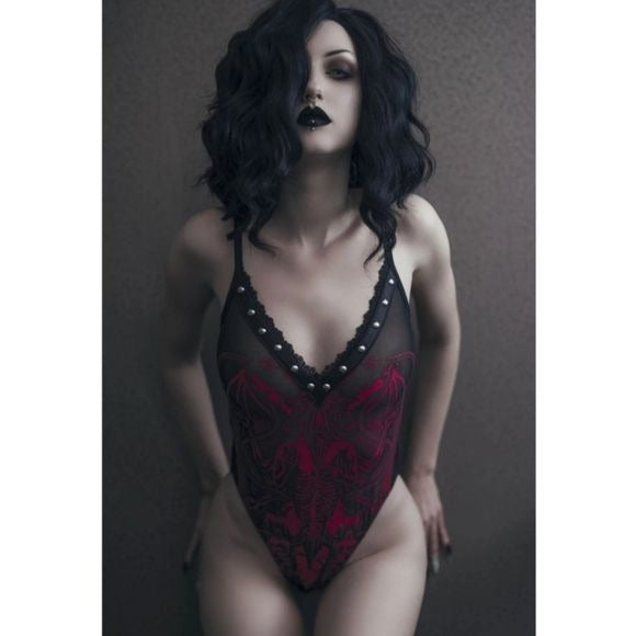 Your Highness Bodysuit | Baphomet Satanic Gothic Punk Lingerie - Killstar - Bodysuit