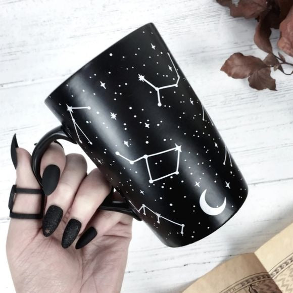 Voyager Tall Mug | Black Constellation Pattern 12.8oz - Rogue + Wolf - Mugs