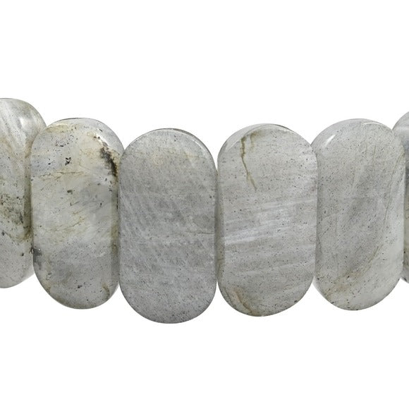 Malagasy Labradorite Beaded Stretch Bracelet | in Sterling Silver 225.00 ctw - A Gothic Universe - Bracelets