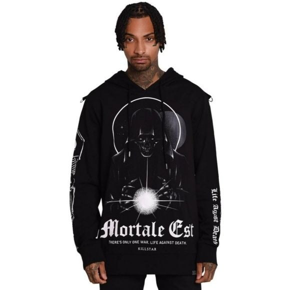 Mortate Est Pullover Hoodie | Black Soft Cotton - Killstar - Hoodies