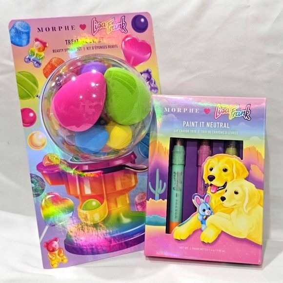 Lisa Frank Makeup Set | Beauty Sponge Set / Lip Crayon Set Limited Ed. - Lisa Frank - Makeup